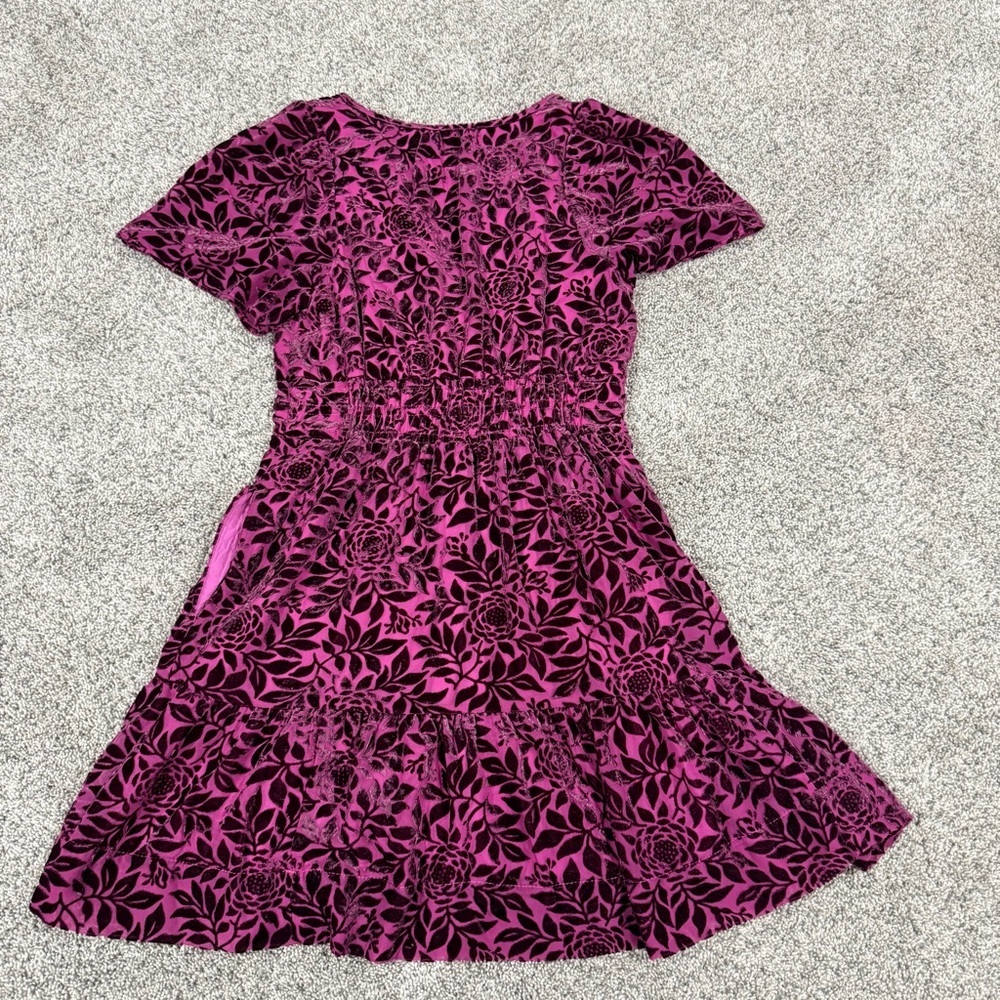 Anthropologie Somerset Mini Dress Velvet Purple Boho Party Vacation Women’s XS - Picture 16 of 16